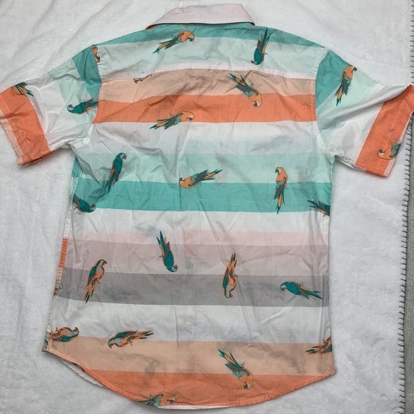 Univibe Big Boys Acadia Parrot Striped Shirt Size XLarge - Picture 9 of 9